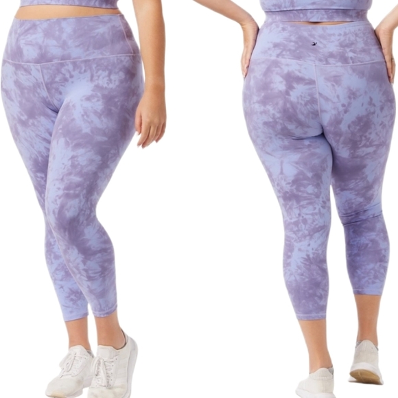 Glyder Lilac Tie Dye Bra & Leggings Set - Picture 1 of 6